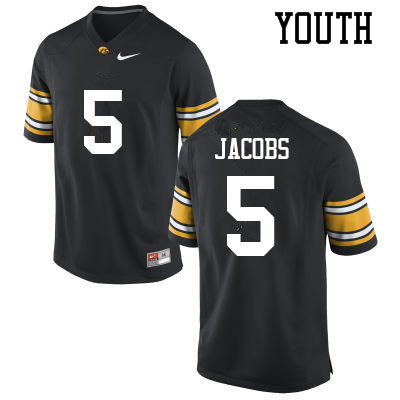 Youth #5 Jestin Jacobs Iowa Hawkeyes College Football Jerseys Sale-Black